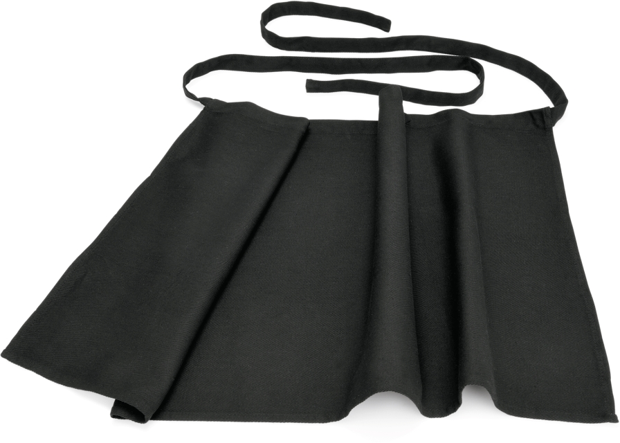 Schürze, 95 x 50 cm, schwarz, Baumwolle