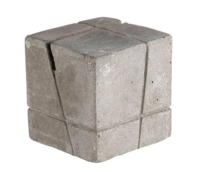 Kartenhalter, 4er Set 3 x 3 cm, H: 3 cm , Grau