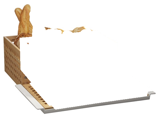 Brotschneidebrett -BROTSTATION 52 x 34 cm, H: 2 cm , Braun