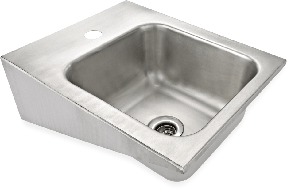 Handwaschbecken zur Wandmontage, 42 x 32,5 x 16,5 cm, Chromnickelstahl