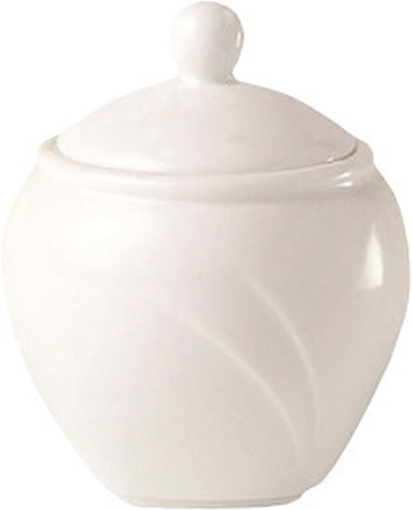 Steelite Zuckerdose mit Deckel 0,23 l weiß Alvo