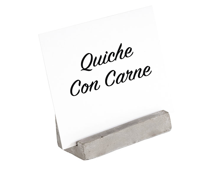 Kartenhalter, 2er Set 8 x 3,5 cm, H: 6 cm , Grau