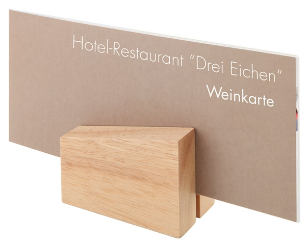 Kartenhalter, 2er Set 8,5 x 6 cm, H: 4,5 / 8,5 cm , Beige