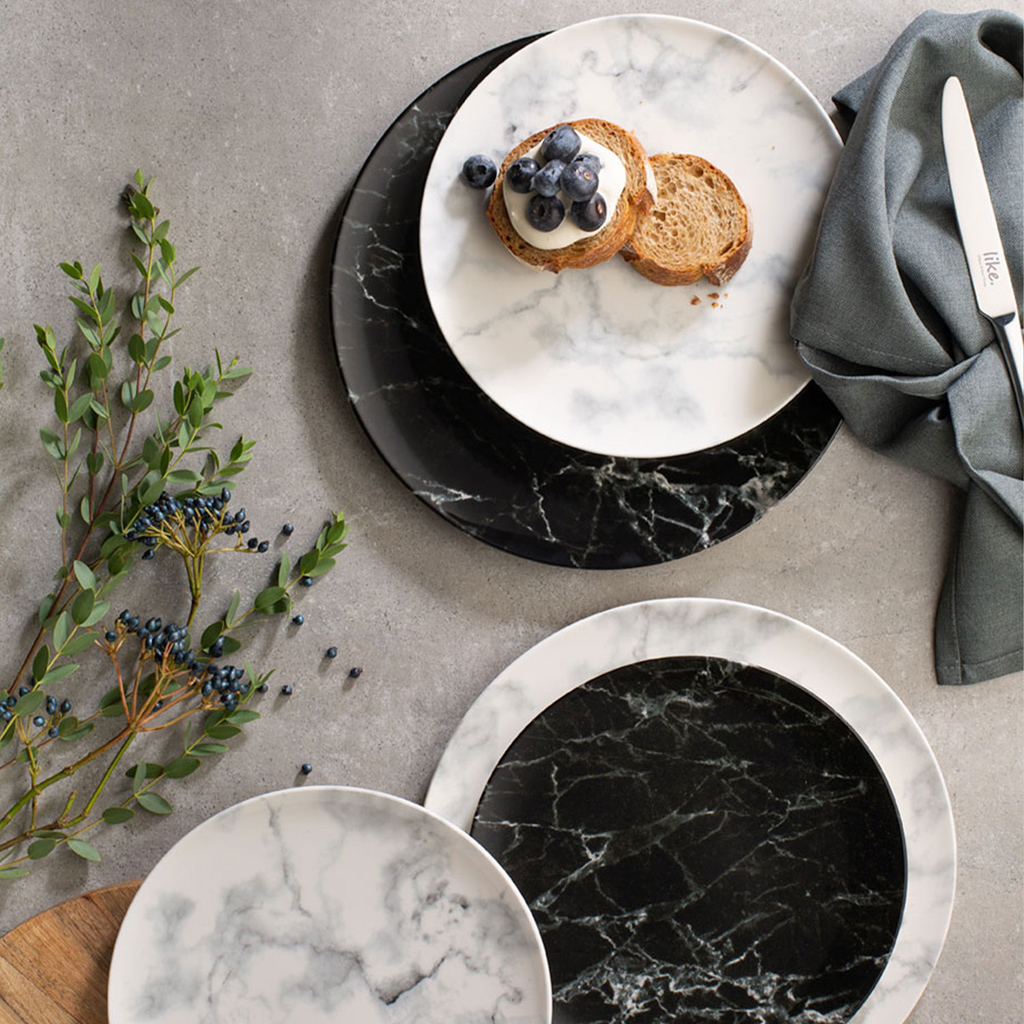 like. by Villeroy & Boch Marmory Speiseteller black 27cm