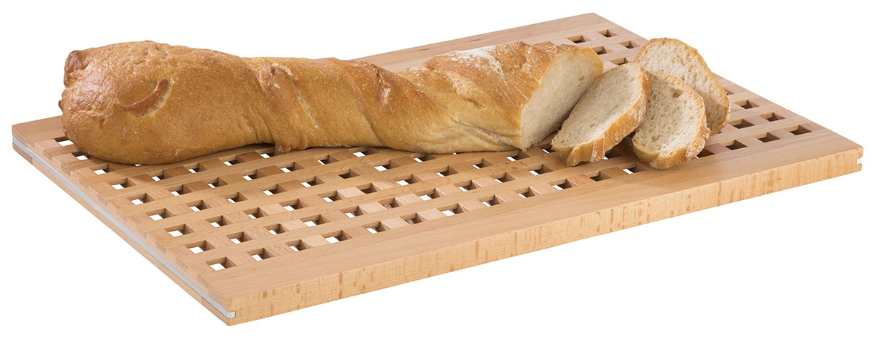 Brotschneidebrett -BROTSTATION 52 x 34 cm, H: 2 cm , Braun