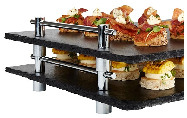 GN 1/1 Naturschieferplatte 53 x 32,5 cm, H: 6 cm , Schwarz