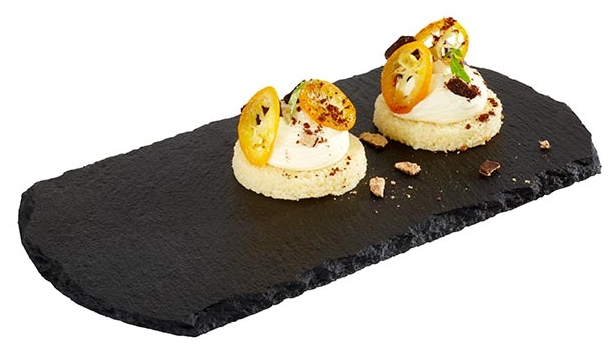 Naturschieferplatte -STARTER- 20 x 10 cm , Schwarz