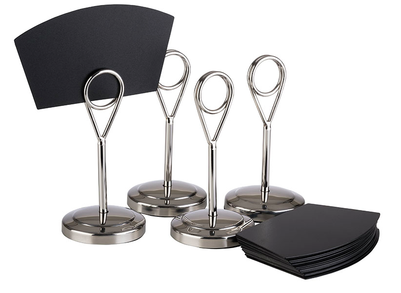 Kartenhalter, 4er Set Ø 5 cm, H: 10,5 cm