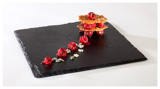 Naturschieferplatte 25 x 25 cm , Schwarz