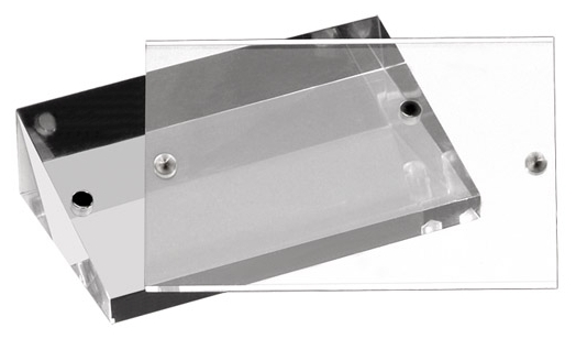 Kartenhalter, 2er Set je 9 x 3 cm, H: 5,5 cm