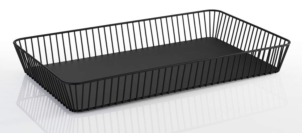 APS GN 1/1 Korb -URBAN- 53 x 32,5 cm, H: 7,5 cm , Schwarz