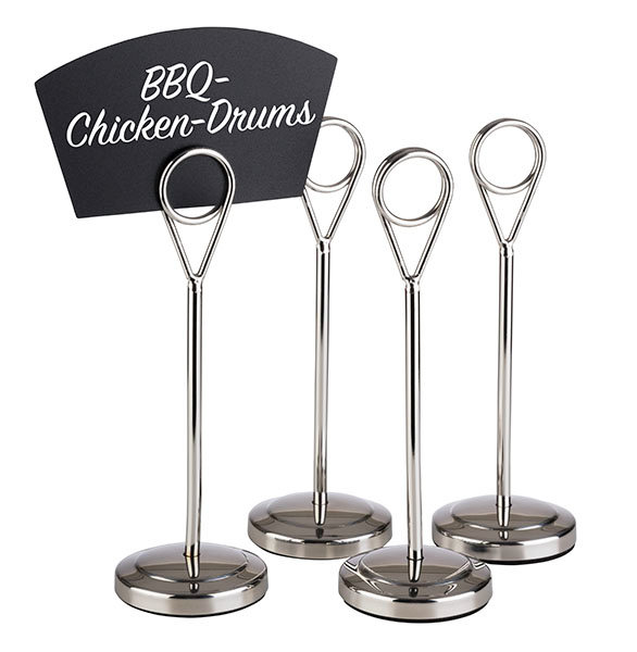 Kartenhalter, 4er Set Ø 5 cm, H: 15,5 cm